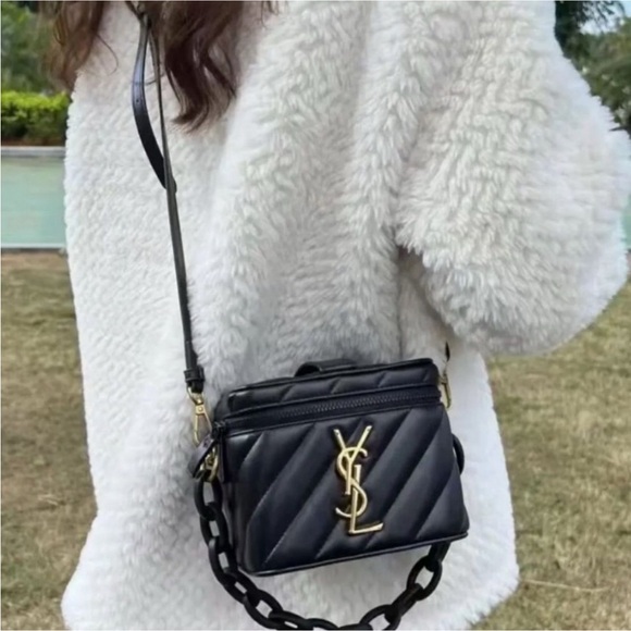 Yves Saint Laurent Beaute VIP Gift Bag Crossbody bag handbag Black New In Box - Picture 14 of 14